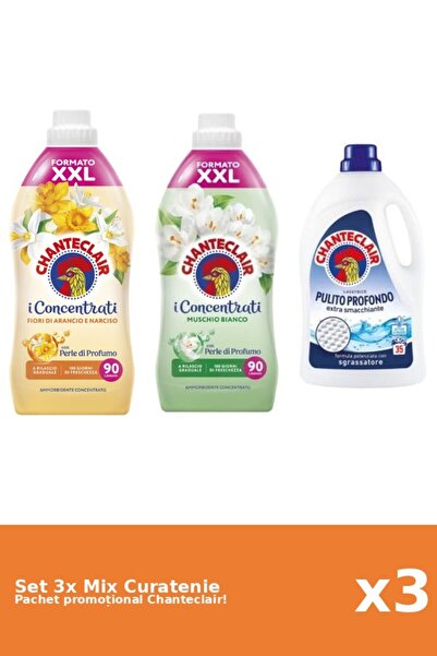 Chanteclair Set 3 Mix Curatenie Chanteclair: Clasic, Portocale, Mosc Alb