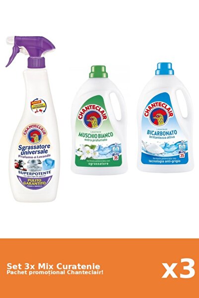 Chanteclair Set 3 Mix Curatenie Chanteclair: Bicarbonat, Mosc Alb