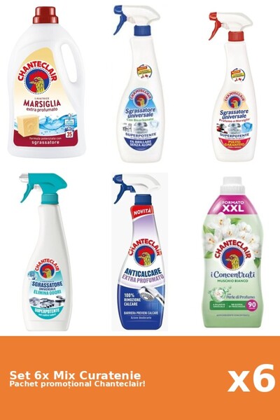 Chanteclair Set 6 Mix Curatenie Chanteclair: Bicarbonat, Parfumat, Mosc Alb, ...
