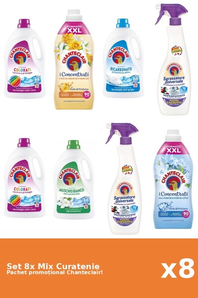 Chanteclair Set 8 Mix Curatenie Chanteclair: Bicarbonat, Lotus, Portocale, Co...