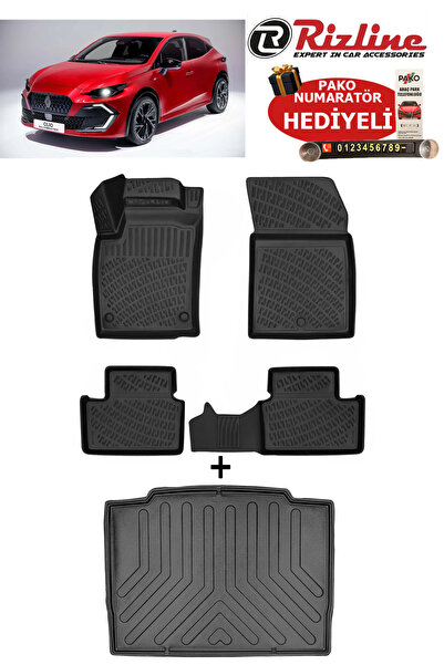 Rizline Renault Clio 6 2026 Sonrası Havuzlu Paspas ve Bagaj Havuzu Seti