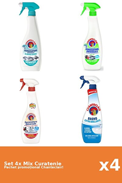 Chanteclair Set of 4 Chanteclair Cleaning Mix: Lemon, Anti-Odor, Classic, Mar...
