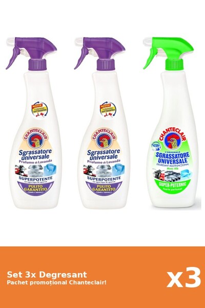 Chanteclair Set 3 Degresant Chanteclair: Lamaie, Lavanda, Mosc Alb