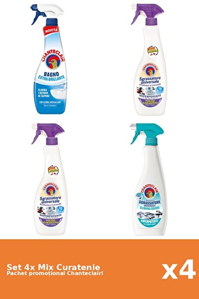 Chanteclair Set 4 Mix Curatenie Chanteclair: Clasic, AntiMiros, Lavanda
