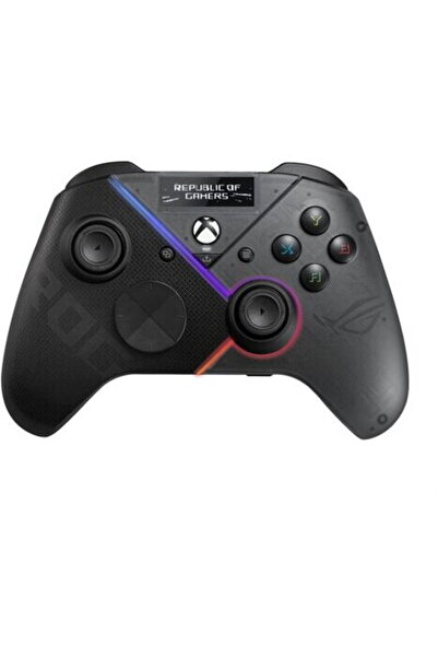 ASUS ROG Raikiri Pro negru cu gri iluminare RGB si display