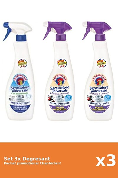 Chanteclair Set 3 Degresant Chanteclair: Bicarbonat, Lavanda, Mosc Alb