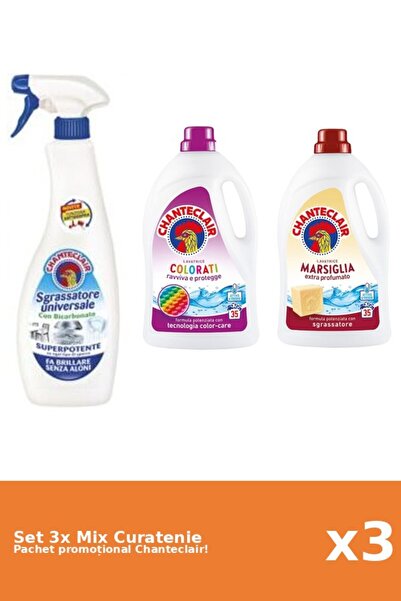 Chanteclair Set 3 Mix Curatenie Chanteclair: Bicarbonat, Marsilia, Color
