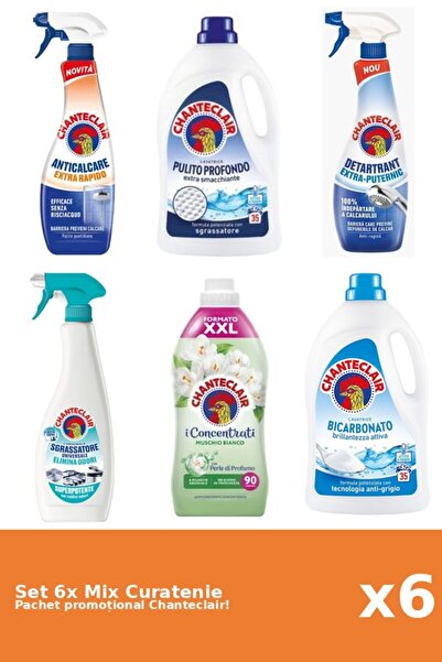 Chanteclair Set 6 Mix Curatenie Chanteclair: Bicarbonat, Clasic, Puternic, Mo...