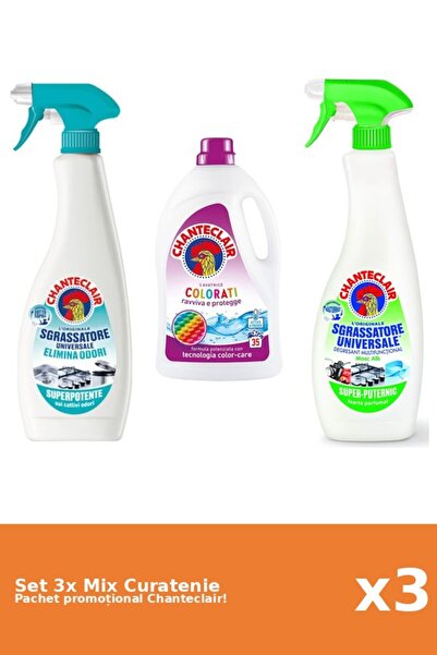Chanteclair Set of 3 Chanteclair Cleaning Mix: Lemon, Anti-Odor, Color