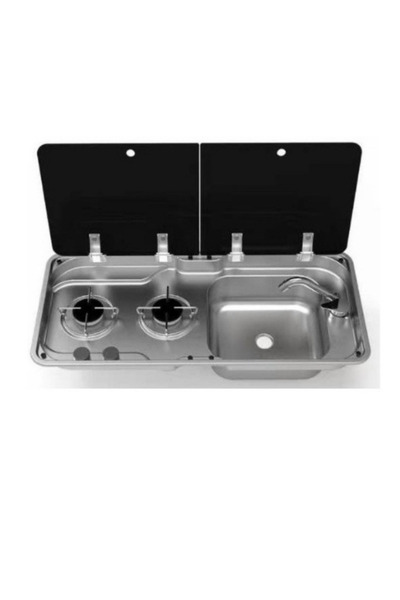 univercal ÇİFT KAPAKLI KOMBİNASYON KARAVAN OCAK EVYE SET