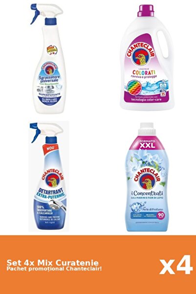 Chanteclair Set 4 Mix Curatenie Chanteclair: Bicarbonat, Lotus, Color, Puternic