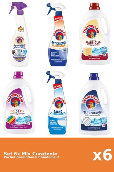 Chanteclair Set 6 Mix Curatenie Chanteclair: Clasic, Color, Rapid, Marsilia, ...