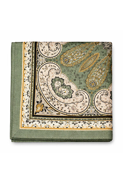 mim eşarp Ebruli Soft Cotton Pack Ethnic Pattern Scarf 140X140 cm