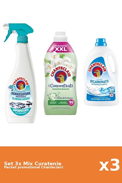 Chanteclair Set 3 Mix Curatenie Chanteclair: Bicarbonat, AntiMiros, Mosc Alb