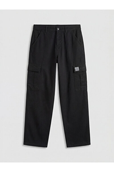 LC Waikiki Ανδρικό παντελόνι cargo Ermus Global και Siyah Standard Fit