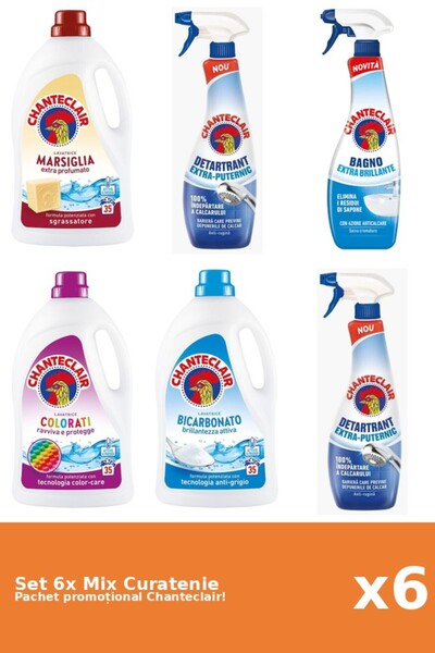 Chanteclair Set 6 Mix Curatenie Chanteclair: Bicarbonat, Clasic, Color, Puter...