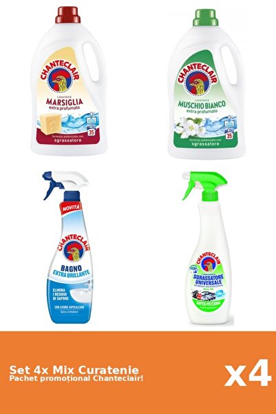 Chanteclair Set 4 Mix Curatenie Chanteclair: Lamaie, Marsilia, Clasic, Mosc Alb