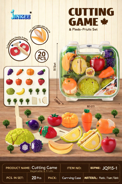 Colorland لعبة تقطيع الخضار والفواكه من جينكي