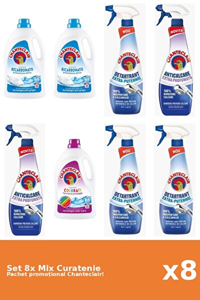Chanteclair Set 8 Mix Curatenie Chanteclair: Bicarbonat, Color, Puternic, Par...