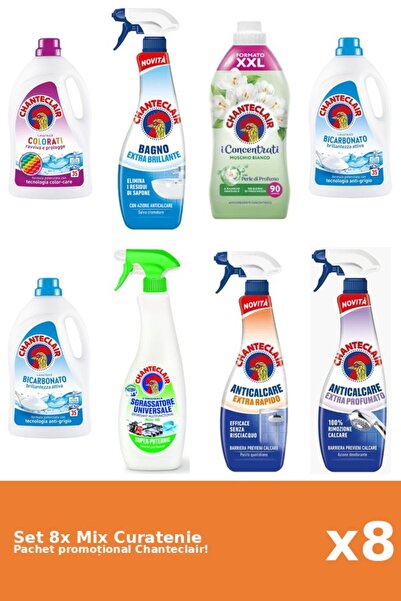 Chanteclair Set 8 Mix Curatenie Chanteclair: Lamaie, Bicarbonat, Clasic, Colo...