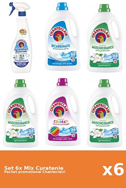 Chanteclair Set 6 Mix Curatenie Chanteclair: Bicarbonat, Color, Mosc Alb