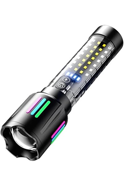 Generic مصباح يدوي قوي من سبائك الألومنيوم من دينكس، بقوة إضاءة 1000 لومن، وب...