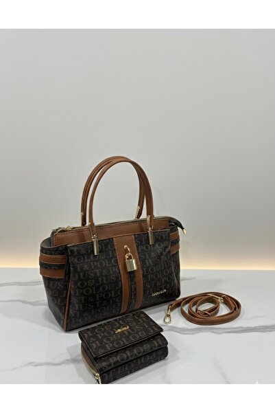 Just Polo Women's Handbag & Shoulder Bag Gold Detailed Special Design Bag + C...