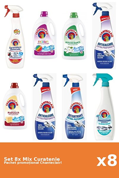 Chanteclair Set 8 Mix Curatenie Chanteclair: Puternic, Color, Parfumat, Mosc ...