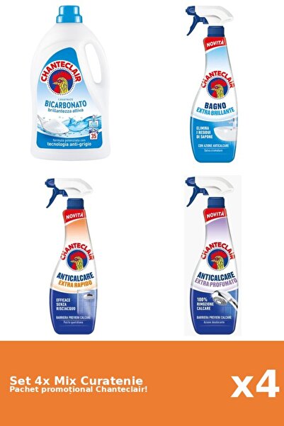 Chanteclair Set 4 Mix Curatenie Chanteclair: Bicarbonat, Clasic, Parfumat, Rapid