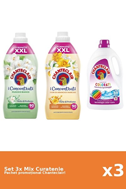 Chanteclair Set 3 Mix Curatenie Chanteclair: Portocale, Color, Mosc Alb