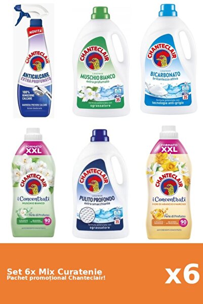 Chanteclair Set 6 Mix Curatenie Chanteclair: Bicarbonat, Clasic, Portocale, P...