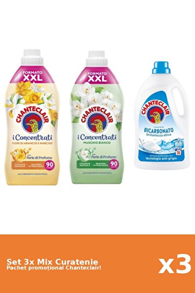 Chanteclair Set 3 Mix Curatenie Chanteclair: Bicarbonat, Portocale, Mosc Alb