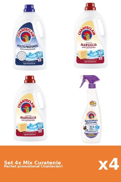 Chanteclair Set 4 Mix Curatenie Chanteclair: Clasic, Marsilia, Lavanda