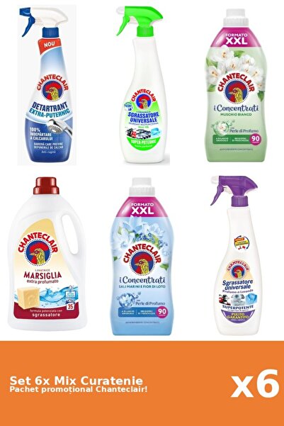 Chanteclair Set 6 Mix Curatenie Chanteclair: Lamaie, Lotus, Puternic, Mosc Al...