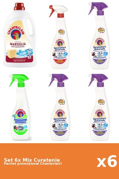 Chanteclair Set of 6 Chanteclair Cleansing Mix: Lemon, Marseille, Lavender, W...