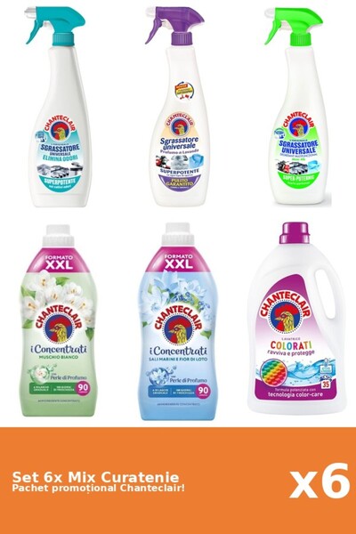 Chanteclair Set 6 Mix Curatenie Chanteclair: Lamaie, Lotus, Color, Mosc Alb, ...