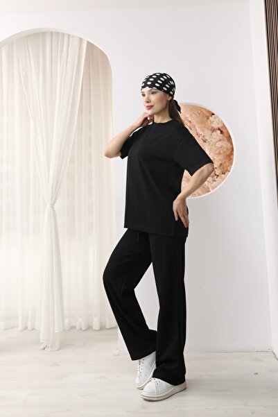 chize Wide-Leg Oversized Modal Fabric Tracksuit Set