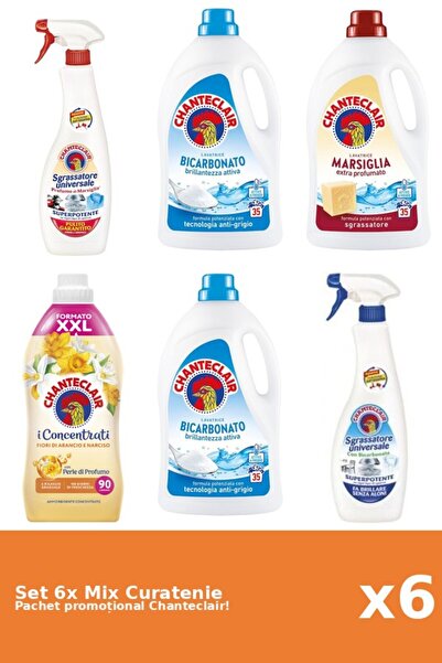 Chanteclair Set 6 Mix Curatenie Chanteclair: Bicarbonat, Marsilia, Portocale