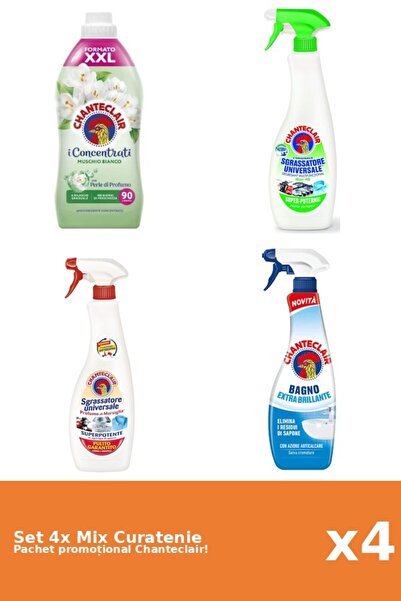 Chanteclair Set 4 Mix Curatenie Chanteclair: Lamaie, Marsilia, Clasic, Mosc Alb