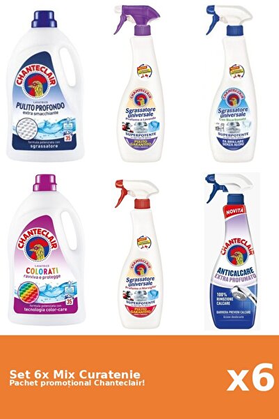 Chanteclair Set 6 Mix Curatenie Chanteclair: Bicarbonat, Clasic, Color, Parfu...