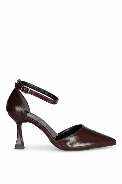 SOLMAZ Solly T0115 Brown Heeled Women's Shoes