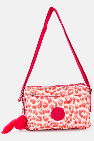 Kipling Women Animal Print Cross Body Bag With Keyring, Multicolor