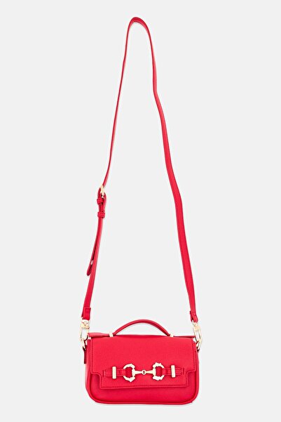 Anne Klein Women Leather Cross Body Bag, Red