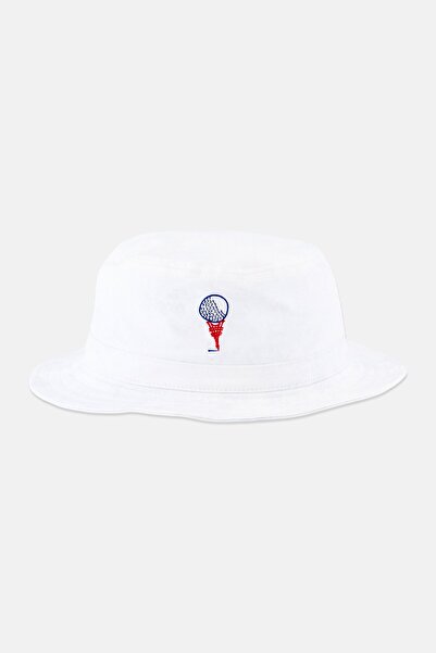 adidas Women Brand Logo Bucket Sports Hats, White