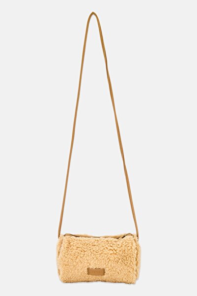 Esprit حقيبة كروس بودي بشعار العلامة التجارية للنساء، بيج