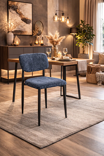 N.zone A luxurious modern chair in beige fabric with dark wood legs – eleganc...