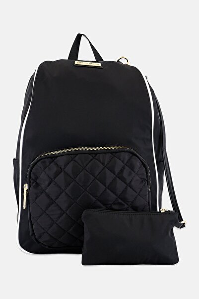 Adrienne Vittadini Women Brand Logo Backpack, Black