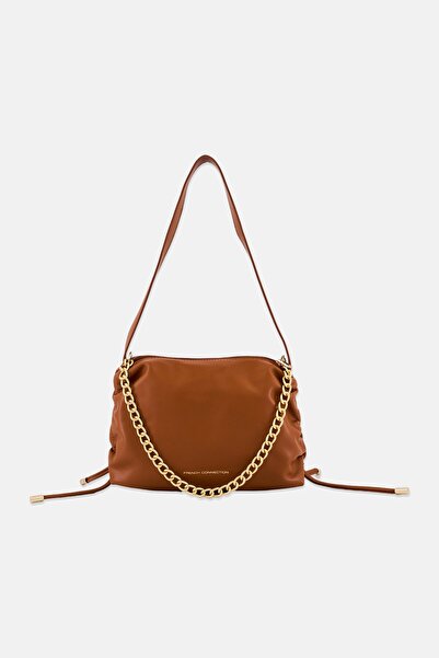 French Connection Women Brand Logo Handbag, Tan