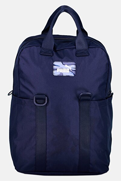 Puma Women Brand Logo Print Backpack 44 H x 30 L x 14 W cm, Navy Blue