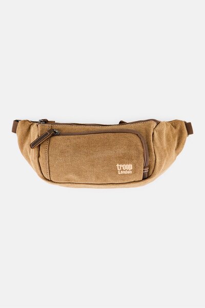 TROOP Men Embroidered Logo Fanny Pack, Brown
